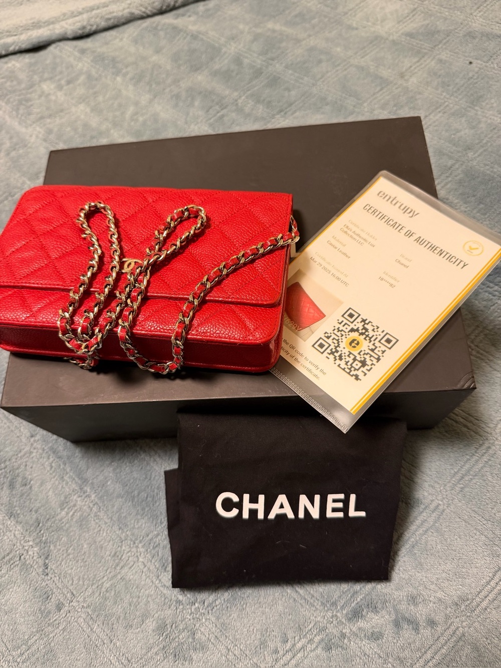CHANEL Pink Quilted Leather Crossbody with Chain Strap